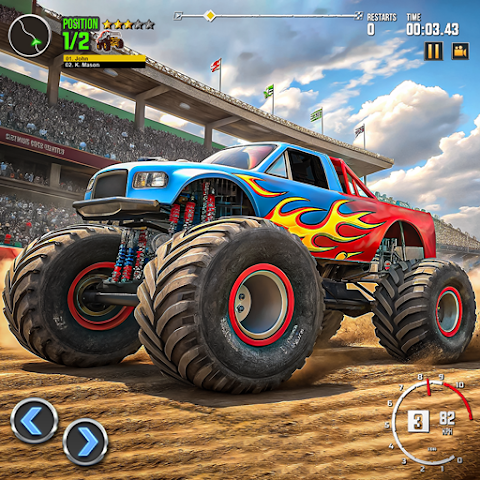 Monster truck game artwork