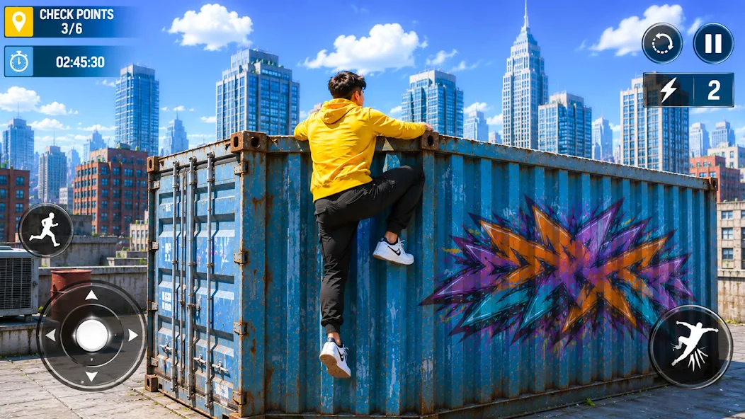 Rooftop parkour game
